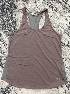 Under Armour Women's Mauve-Pink Athletic Racerback Tank